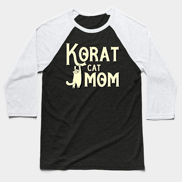 Korat cat mama breed Baseball T-Shirt by SerenityByAlex